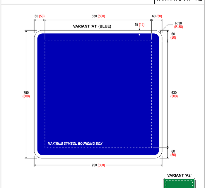 Service information — official Alberta sign catalogue image