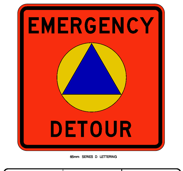 Detour direction — official Alberta sign catalogue image