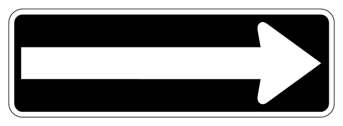 One way — official Alberta sign catalogue image