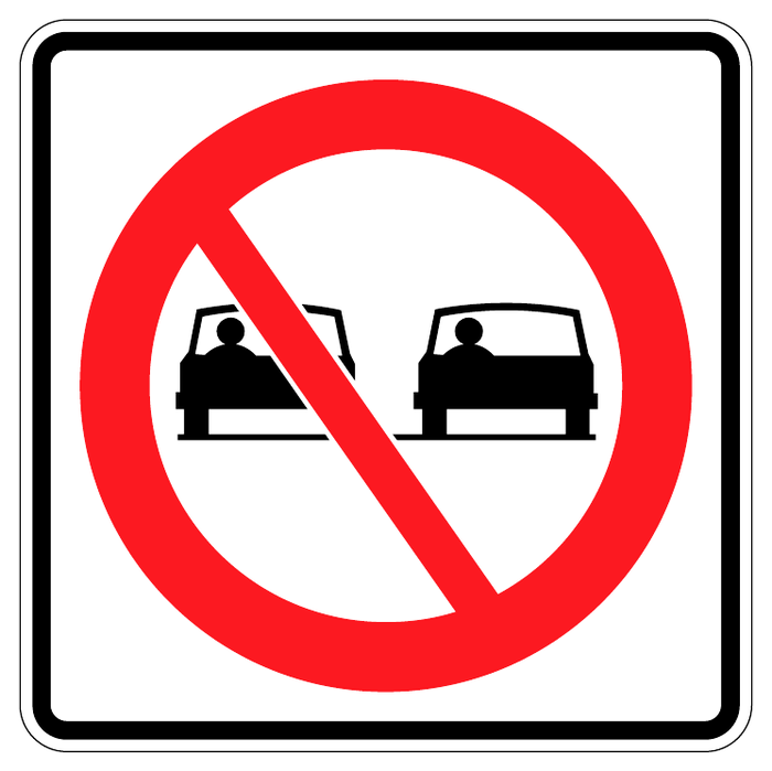 Do not pass — official Alberta sign catalogue image