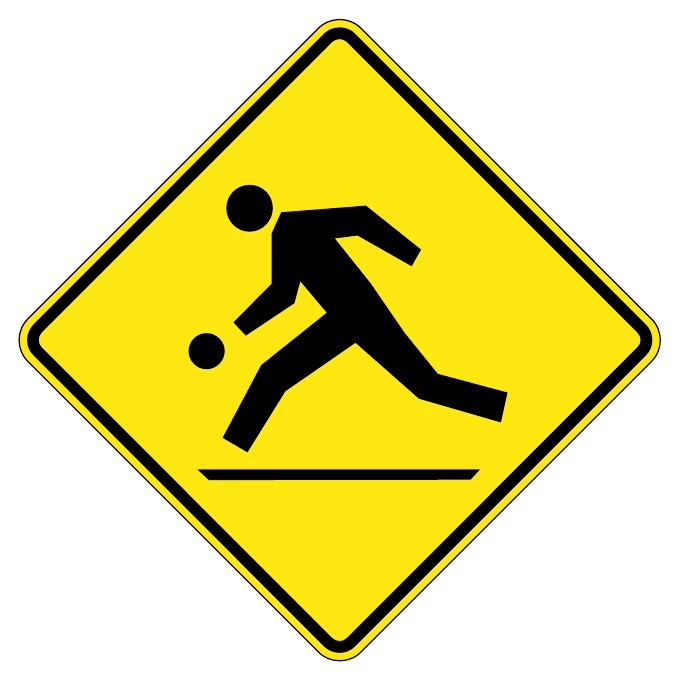 Playground area — official Alberta sign catalogue image