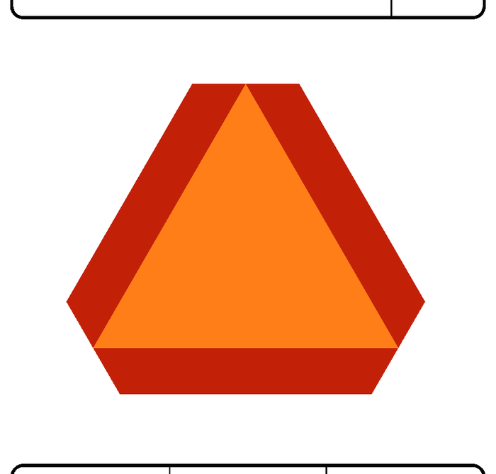 Slow-moving vehicle — official Alberta sign catalogue image